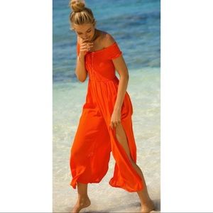 L Space Sao Paulo Orange Jumpsuit